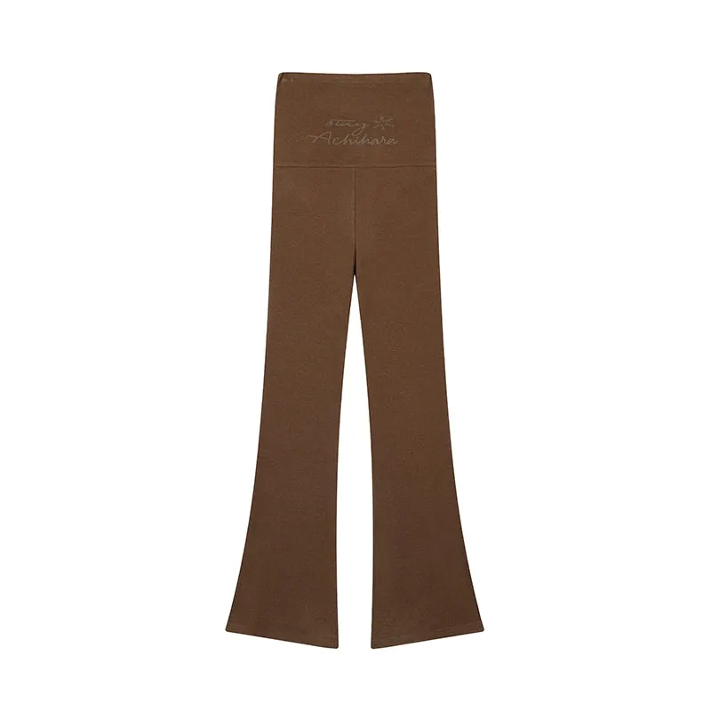 Achihara Dralon Casual Flare Pants