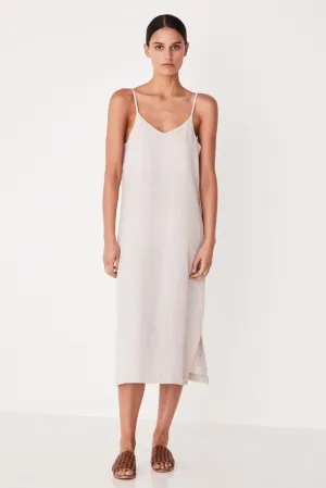 Linen Slip Dress - Oat Marle